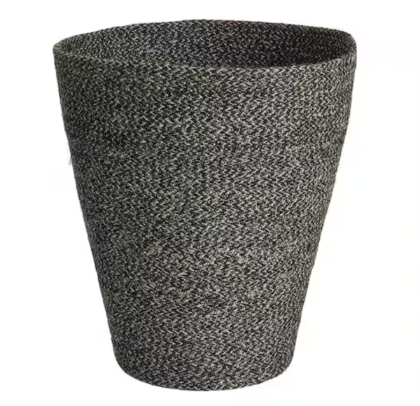 Design Ideas Melia Wastebasket – Black Jute For Discount