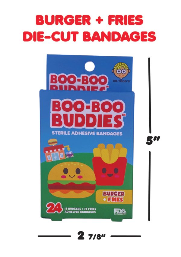 Boo-Boo Buddies Burger and Fries Bandages For Sale