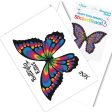 StickerBeans Greeting Card With Coordinating Sticker – Rainbow Butterfly – 5  X 7  Online