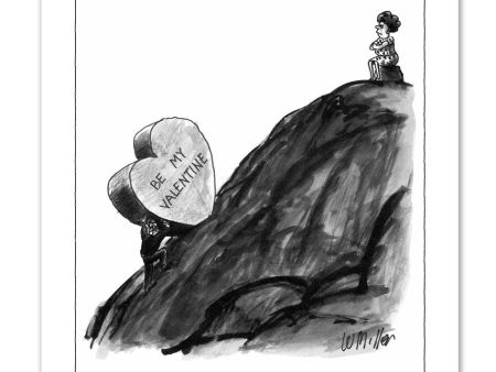 New Yorker Valentine s Day Note Card -  Sisyphus  Valentine on Sale