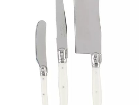 Laguiole Cheese Knife Set of 3 – Faux Ivory Handles Discount