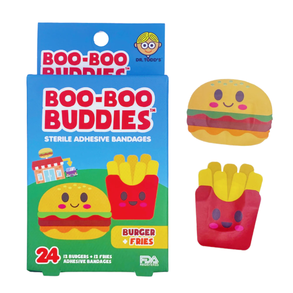 Boo-Boo Buddies Burger and Fries Bandages For Sale