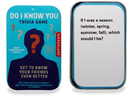 Kikkerland Do I  Know You Trivia Game in a Tin Online now