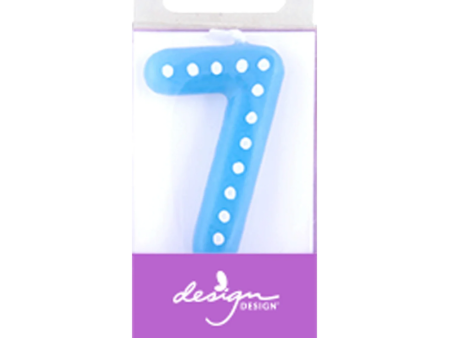 Marquee Number Birthday Candle – #7 – Assorted Colors Hot on Sale