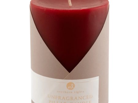 Premium Quality Pillar Candle – 3x4 – Crimson For Cheap