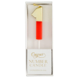 Caspari Gold-Dipped Die-Cut Number Candle – Red –  1  Online