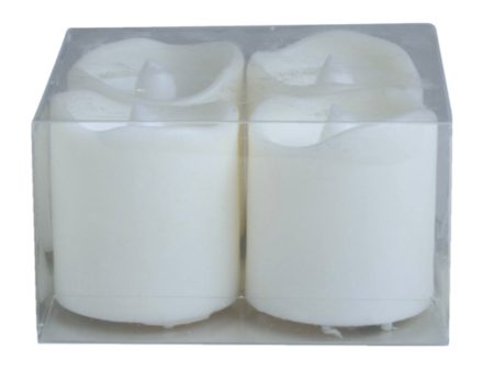 Battery Operated LED White Votives – 4pk For Sale