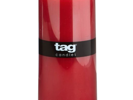 Tag Wax Pillar Candle – Red – 3  x 6  Supply