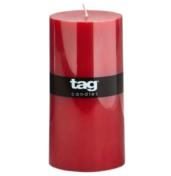 Tag Wax Pillar Candle – Red – 3  x 6  Supply