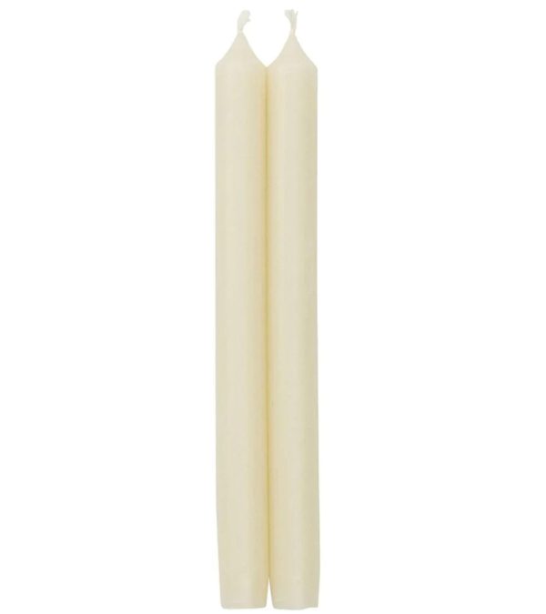 Caspari Tapered Candles in Ivory – 12 inch – 2pk For Cheap