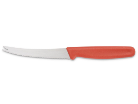 Serrated Fork-Tip Tomato Knife – Red – 4.25  Supply