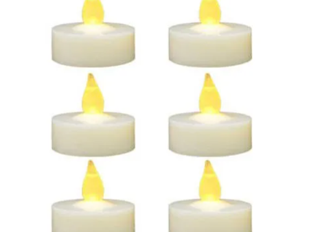 Battery Operated LED Flameless Flickering Tea-lights – 6pk Discount