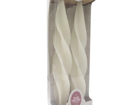 Dadant Beeswax Feathered Twist Candles – 12 – Ivory – 2pk Online